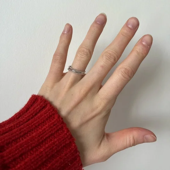 Mejuri 14 White Gold Stacker Rings - Bundle - Picture 2 of 6